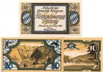 Notgeld Königsee , Set mit 3 Scheinen in kfr. Mehl Grabowski 727.1 , von 1921 , Bayern Seriennotgeld