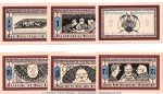 Notgeld Kalendermann Altenburg 20.2 , Set mit 6 Scheinen in kfr. o.D. Thüringen Seriennotgeld