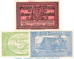 Notgeld Kreis Diepholz 273.2  , Set mit 3 Scheinen in kfr. von 1920 , Niedersachsen Seriennotgeld