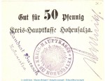 Notgeld Kreis Hauptkasse Hohensalza , 50 Pfennig Schein in kfr. Dießner 155.3.a o.D. Posen Notgeld 1914-15