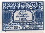 Notgeld Kreis Quedlinburg , 10 Pfennig Schein e , Mehl Grabowski 1089.1 a , Sachsen Anhalt Seriennotgeld