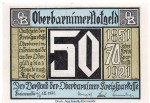 Notgeld Kreissparkasse Oberbarnim 993.1 , 50 Pfennig Schein in kfr. von 1921 Brandenburg Seriennotgeld