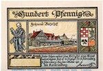 Notgeld Kurverwaltung St. Andreasberg 1164.1.b , 100 Pfennig Schein in kfr. von 1921 , Niedersachsen Seriennotgeld