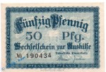 Notgeld Lübeck , 50 Pfennig Schein in kfr. Tieste 4250.20.15 , von 1920 , Schleswig Holstein Verkehrsausgabe