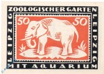 Notgeld Leipzig , Zoologischer Garten , 50 Pfennig Schein , Mehl Grabowski 787.1 , von 1921 , Sachsen Serien Notgeld