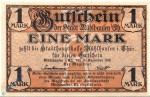 Notgeld Mühlhausen , 1 Mark Schein , Geiger 364.06 , von 1918 , Thüringen Großnotgeld