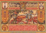 Notgeld Männergesangsverein Geldern 415.1.1 , 75 Pfennig Schein Nr.2 in kfr. von 1921 , Westfalen Seriennotgeld