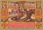 Notgeld Männergesangsverein Geldern 415.1.1 , 75 Pfennig Schein Nr.3 in kfr. von 1921 , Westfalen Seriennotgeld