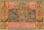 Notgeld Männergesangsverein Geldern 415.4 , 75 Pfennig C , Neu-He. Nr.1 in f-kfr. von 1921 , Westfalen Seriennotgeld