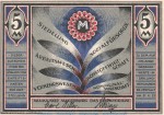 Notgeld MIAMA Magdeburg 855.1.b , 5 Mark Schein in kfr. von 1922 , Sachsen Anhalt Seriennotgeld