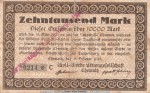 Notgeld Moll Werke Chemnitz , 10.000 Mark Schein in gbr. Keller 808.a von 1923 , Sachsen Inflation