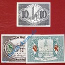 Notgeld Namslau , Satz mit 3 Scheinen , Tieste 4755.01 bis 03 , von 1920 , Schlesien Verkehrsausgabe