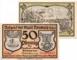 Notgeld Neusalz , Set mit 2 Scheinen in kfr. Tieste 4930.35.05-06 , von 1920 , Schlesien Verkehrsausgabe