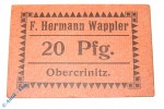 Notgeld Obercrinitz , F. Hermann Wappler , 20 Pfennig Schein , Tieste 5210.05.05 , Sachsen Verkehrsausgabe