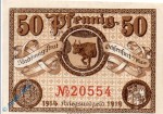 Notgeld Ochsenfurt , 50 Pfennig Schein , Wz Spindeln , Tieste 5305.05.05 , von 1919 , Bayern Verkehrsausgabe