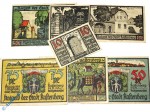 Notgeld Rastenburg , Set mit 7 Scheinen , Mehl Grabowski 1097.1 und 2 , von 1921 , Thüringen Serien Notgeld