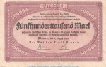 Notgeld Rat der Stadt Plauen , 500.000 Mark Schein in gbr. Keller 4330.b von 1923 , Sachsen Inflation