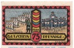 Notgeld Rud. Wichmann Postkartenzentrale Hamburg 561.1 , 75 Pfennig Schein in kfr. von 1921 , Hamburg Seriennotgeld
