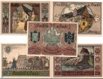 Notgeld Saalfeld , Set mit 5 Scheinen , Mehl Grabowski 1155.5 , von 1921 , Thüringen Seriennotgeld