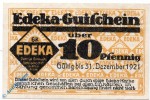 Notgeld Sangerhausen , 10 Pfennig Schein , Kreuzmäander , Tieste 6400.05.11 , Sachsen Verkehrsausgabe