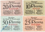 Notgeld Sankt Goarshausen , Set mit 4 Scheinen , Tieste 6415.05.01 bis 04 , Rheinland Verkehrsausgabe