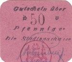 Notgeld Sparkasse Bodenwerder , 50 Pfennig Schein in kfr. o.D. Tieste 0800.05.006-16 , Niedersachsen Verkehrsausgabe