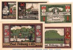 Notgeld Sparkasse Driburg 292.1.a , Set mit 5 Scheinen in kfr. von 1921 , Westfalen Seriennotgeld