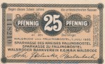 Notgeld Sparkassen Walsrode 25 Pfennig Schein in kfr. Tieste 7680.05.20 von 1920 , Niedersachsen Verkehrsausgabe