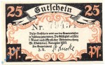 Notgeld St. Tönis , 25 Pfennig Schein Nr 2 , Mehl Grabowski 1167.1 , von 1920 , Westfalen Seriennotgeld