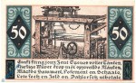 Notgeld Gemeinde St. Tönis 1167.1 , 50 Pfennig Schein in kfr. von 1920 , Westfalen Seriennotgeld