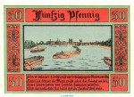 Notgeld Stadt Aken 8.2.a , 50 Pfennig dünn Nr 2 in kfr. von 1921 , Sachsen Anhalt Seriennotgeld