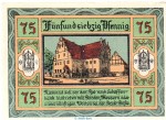 Notgeld Stadt Aken 8.2.a , 75 Pfennig Schein dünn in kfr. von 1921 , Sachsen Anhalt Seriennotgeld