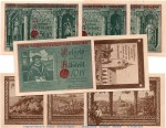 Notgeld Stadt Allstedt 15.1 , Set mit 8 Scheinen in kfr. von 1921 , Sachsen Anhalt Seriennotgeld