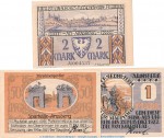 Notgeld Stadt Arnsberg 42.2 , Set mit 3 Scheinen in kfr. von 1921 , Westfalen Seriennotgeld