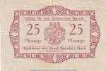 Notgeld Stadt Baruth , 25 Pfennig Schein in gbr. Tieste 0345.10.03 o.D. Brandenburg Verkehrsausgabe