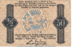 Notgeld Stadt Bautzen , 1 halbe Mark Schein in gbr. Tieste 0360.20.05 von 1918 , Sachsen Verkehrsausgabe