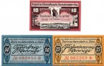 Notgeld Stadt Benneckenstein 0405.05.05-07 , Set mit 3 Scheinen in kfr. von 1920 , Sachsen Anhalt Verkehrsausgabe