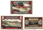 Notgeld Stadt Berleburg 80.1 , Set mit 3 Scheinen in kfr. von 1921 , Westfalen Seriennotgeld