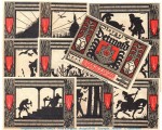 Notgeld Stadt Detmold 268.8-9 , Set mit 10 Scheinen in kfr. Büttenpapier , von 1920 , Westfalen Seriennotgeld