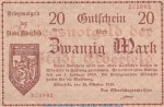 Notgeld Stadt Elberfeld , 20 Mark Schein in kfr. Geiger 124.04.a von 1918 , Rheinland Grossnotgeld