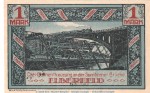 Notgeld Stadt Elberfeld 324.1 , 1 Mark Schein Nr.2 -blau- in kfr. von 1920 , Westfalen Seriennotgeld