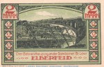 Notgeld Stadt Elberfeld 324.1 , 2 Mark Schein Nr.1 -grün- in kfr. von 1920 , Westfalen Seriennotgeld