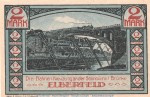 Notgeld Stadt Elberfeld 324.1 , 2 Mark Schein Nr.2 -blau- in kfr. von 1920 , Westfalen Seriennotgeld