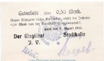 Notgeld Stadt Exin , 50 Pfennig Schein in kfr. , Dießner 96.5 von 1914 , Posen Notgeld 1914-15