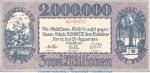 Notgeld Stadt Fürth , 2 Millionen Mark Schein in gbr. Keller 1654.f von 1923 , Bayern Inflation