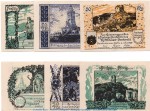 Notgeld Stadt Frankenhausen a. Kyf. 373.1.a  , Set mit 6 Scheinen in kfr. von 1921 , Thüringen  Seriennotgeld