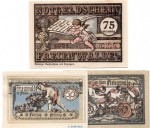 Notgeld Stadt Freienwalde 385.6.a-b , Set mit 3 Scheinen in kfr. von 1921 , Pommern Seriennotgeld