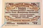 Notgeld Stadt Glashütte 430.1 , 1 Mark Schein Nr.6 in kfr. von 1921 , Sachsen Seriennotgeld