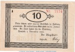 Notgeld Stadt Hersfeld , 10 Mark Schein in kfr.E , Geiger 231.06.a von 1918 , Hessen Grossnotgeld