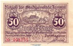 Notgeld Stadt Jarmen 3245.05.11 , 50 Pfennig Schein in kfr. von 1920 , Pommern Verkehrsausgabe